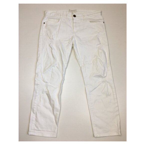 CURRENT ELLIOTT Sugar Destroy Distressed THE BOYFRIEND 5 Pocket Crop Jeans - Picture 1 of 15